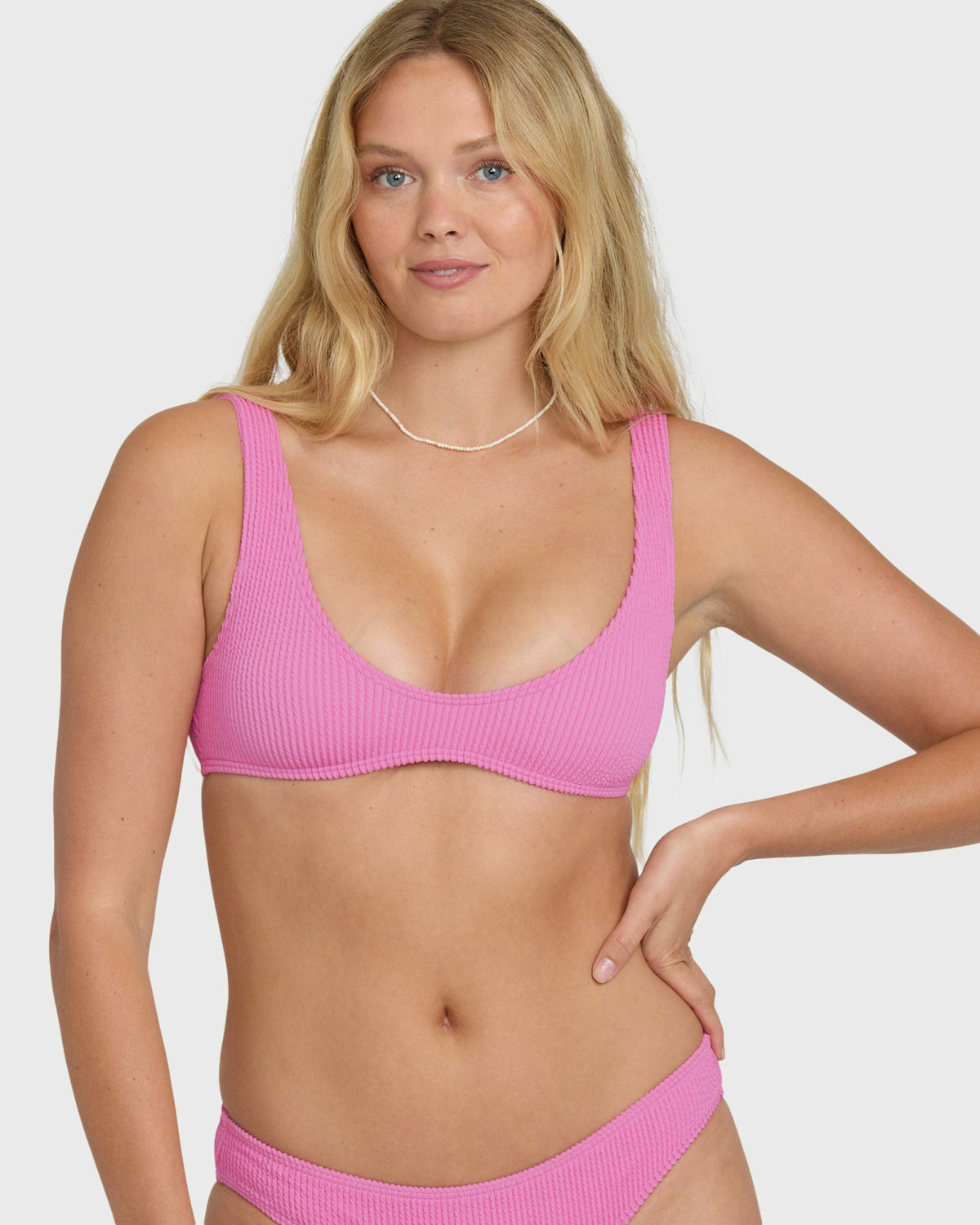 Billabong Women's Summer Hi Scoop Tank Bikini Top - Party Pink