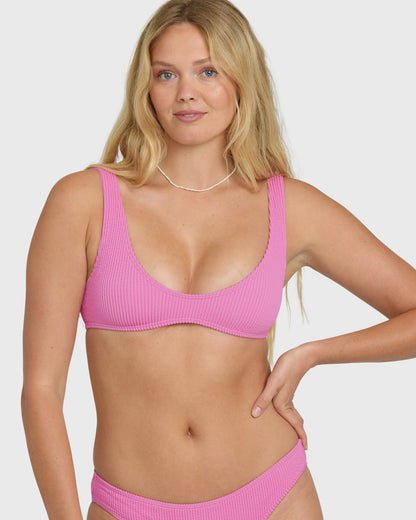 Billabong Women's Summer Hi Scoop Tank Bikini Top - Party Pink