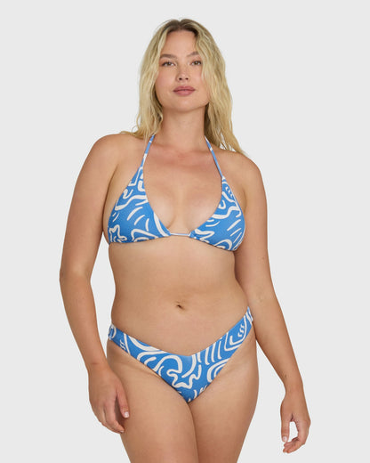 Billabong Women's Le Love Multi Triangle Bikini Top - True Blue