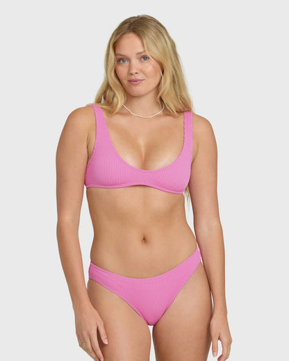 Billabong Women's Summer Hi Lowrider Full Bikini Bottoms - Party Pink