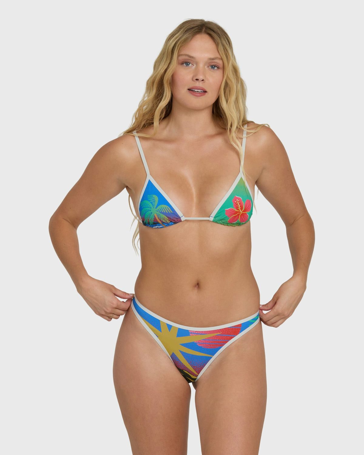 Billabong Women's Midnight Tropics Skimpy Hike Bikini Bottoms - True Blue