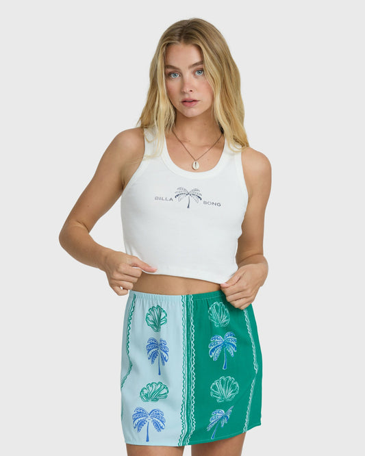 Billabong Women's Grab Some Shade Tank - Salt Crystal