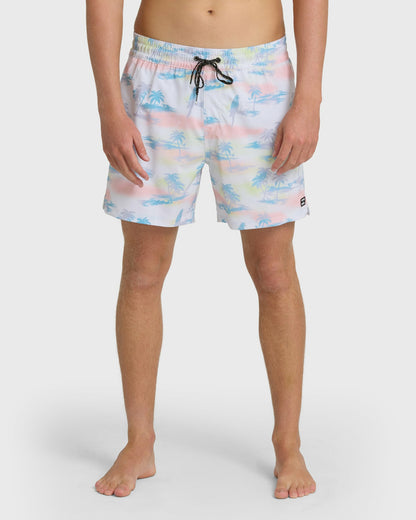 Billabong Men's Lineup Layback 16\" Trunks - Off White