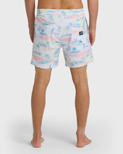 Billabong Men's Lineup Layback 16\" Trunks - Off White