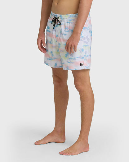 Billabong Men's Lineup Layback 16\" Trunks - Off White