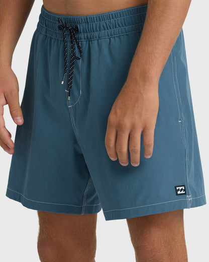 Billabong Men's Lineup Solid Layback 16\" Trunks - Real Teal