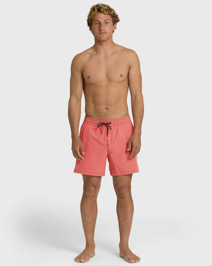Billabong Men's Lineup Solid Layback 16\" Trunks - Bright Pink
