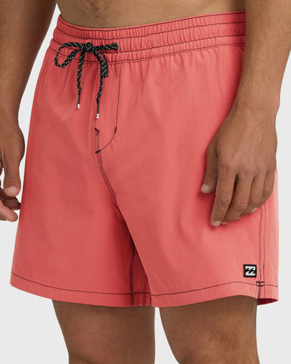 Billabong Men's Lineup Solid Layback 16\" Trunks - Bright Pink