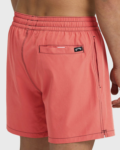 Billabong Men's Lineup Solid Layback 16\" Trunks - Bright Pink