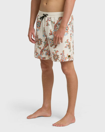 Billabong Men's Good Times Layback 16\" Trunks - Oatmeal