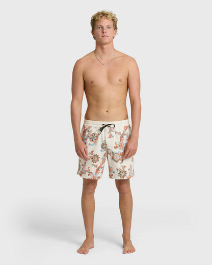 Billabong Men's Good Times Layback 16\" Trunks - Oatmeal