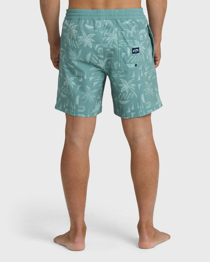 Billabong Men's Good Times Layback 16\" Trunks - Blue Fog