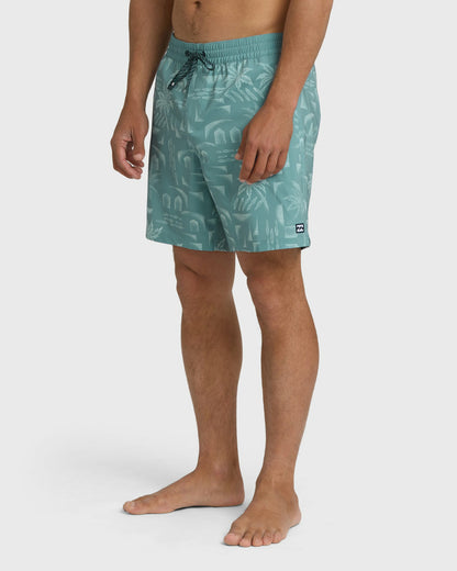 Billabong Men's Good Times Layback 16\" Trunks - Blue Fog