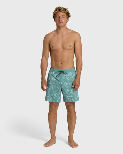 Billabong Men's Good Times Layback 16\" Trunks - Blue Fog
