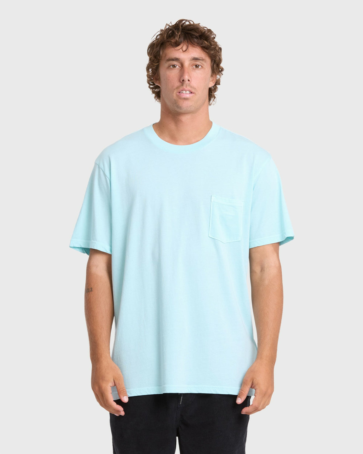 Billabong Men's Essential Wave Washed Premium Short Sleeve Pocket Tee - Coastal Blue