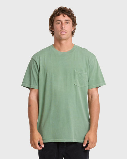 Billabong Men's Essential Wave Washed Premium Short Sleeve Pocket Tee - Hedge Green