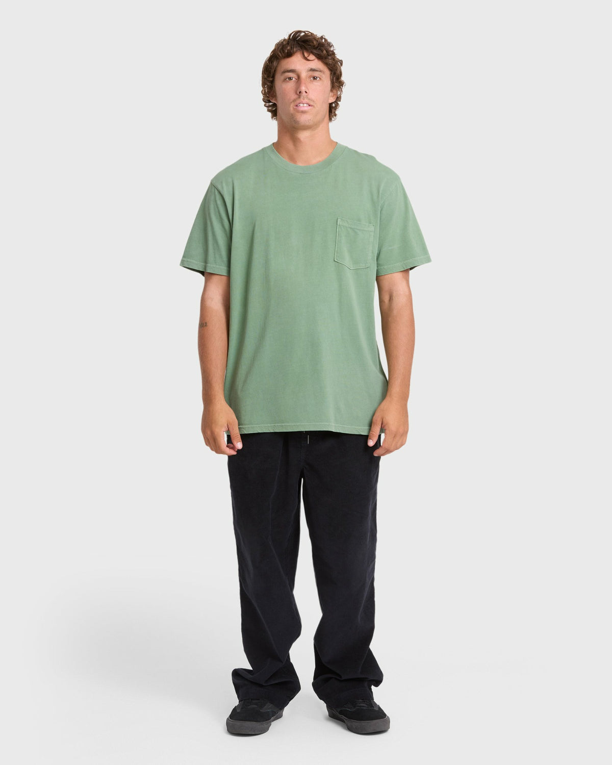 Billabong Men's Essential Wave Washed Premium Short Sleeve Pocket Tee - Hedge Green
