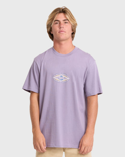 Billabong Men's Rotor Diamond Premium Short Sleeve Knit Graphic T-Shirt - Purple Ash