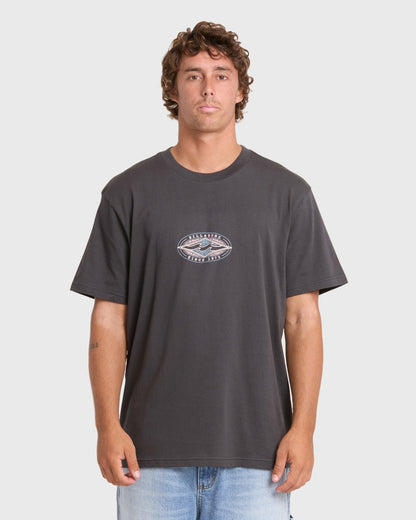 Billabong Men's Rotor Diamond Premium Short Sleeve Knit Graphic T-Shirt - Raven