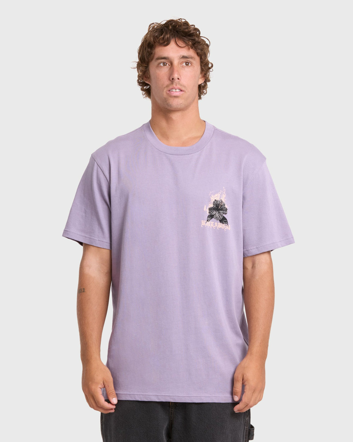 Billabong Men's Tear Premium Short Sleeve Knit T-Shirt - Purple Ash