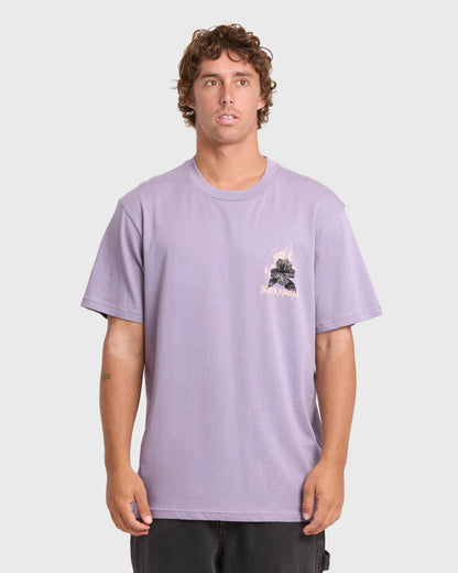 Billabong Men's Tear Premium Short Sleeve Knit T-Shirt - Purple Ash