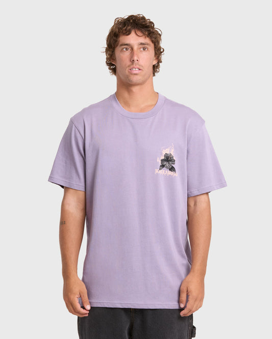Billabong Men's Tear Premium Short Sleeve Knit T-Shirt - Purple Ash