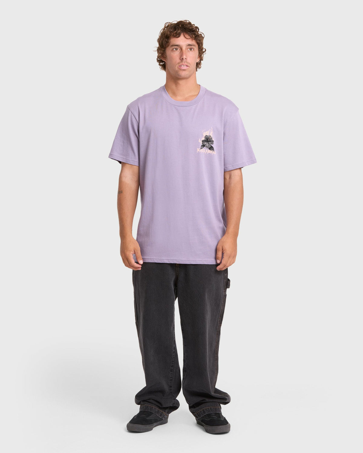 Billabong Men's Tear Premium Short Sleeve Knit T-Shirt - Purple Ash