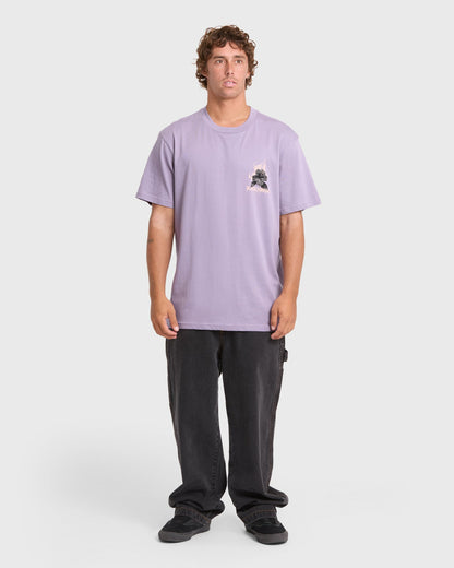 Billabong Men's Tear Premium Short Sleeve Knit T-Shirt - Purple Ash