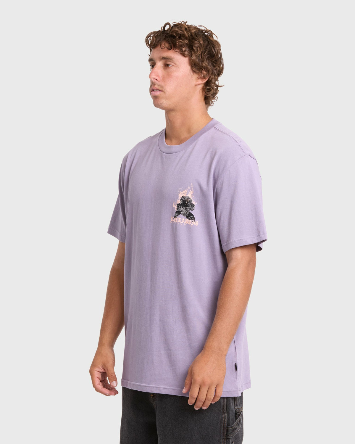 Billabong Men's Tear Premium Short Sleeve Knit T-Shirt - Purple Ash