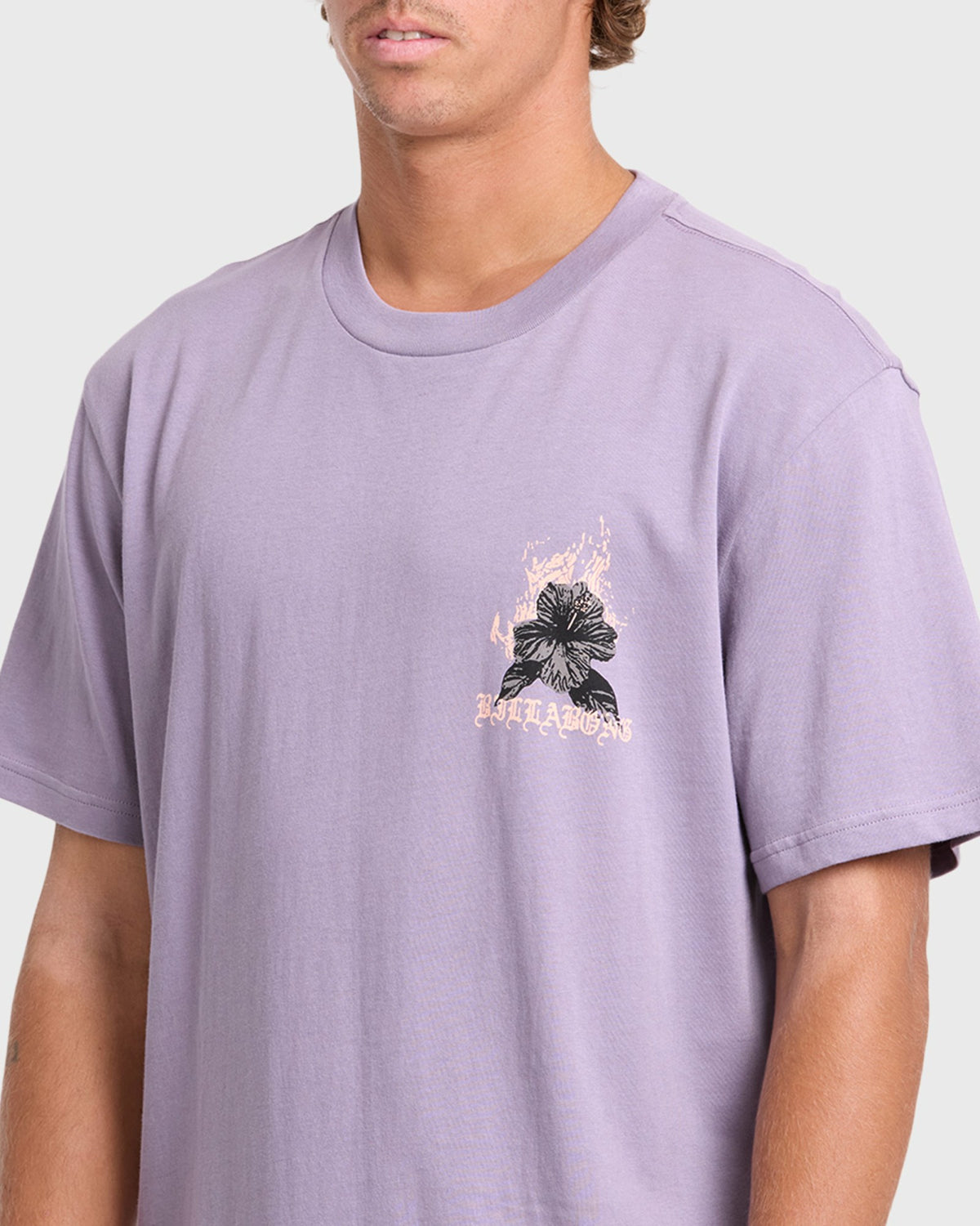 Billabong Men's Tear Premium Short Sleeve Knit T-Shirt - Purple Ash