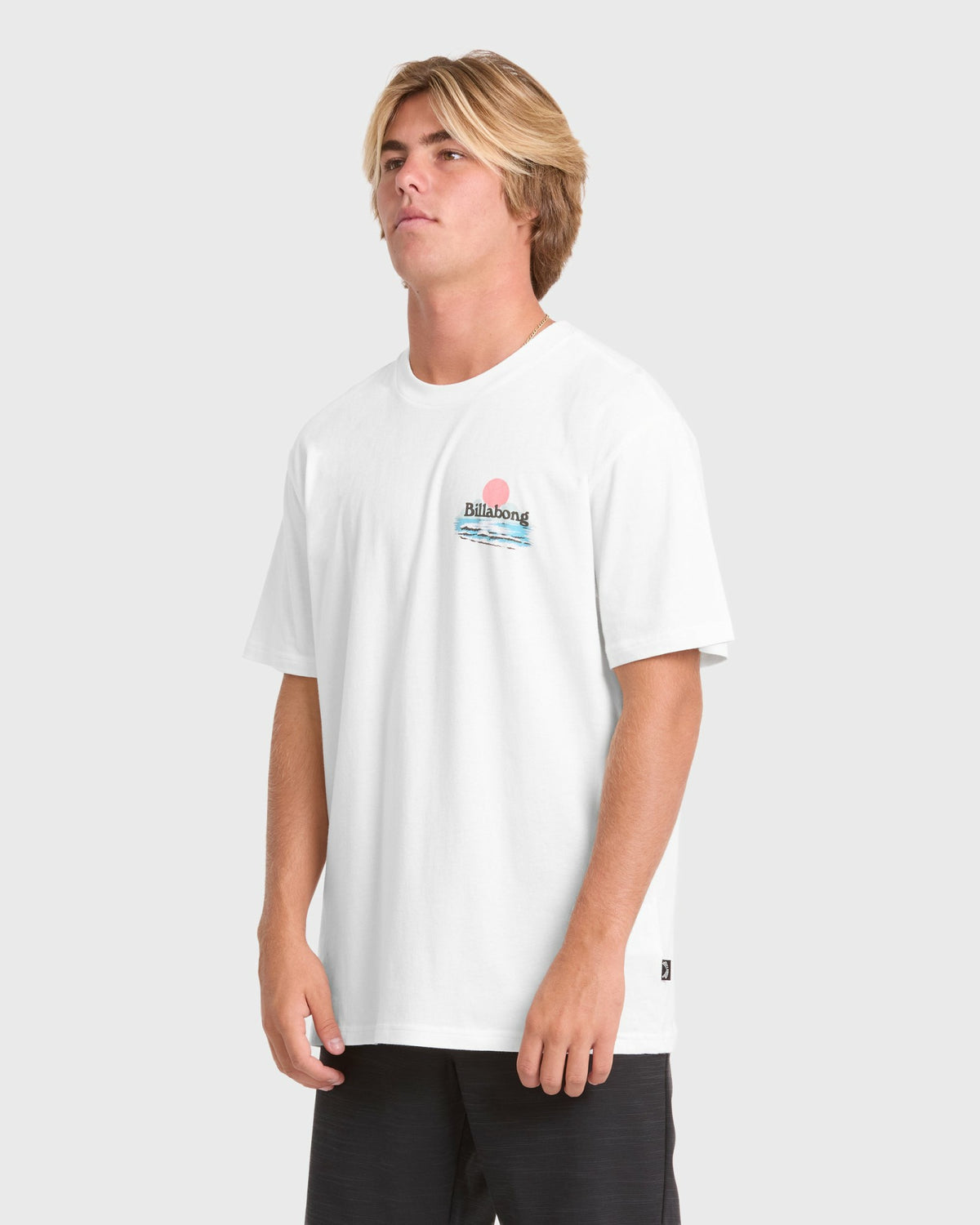 Billabong Men's Lounge Premium Short Sleeve Knit Graphic T-Shirt - Off White