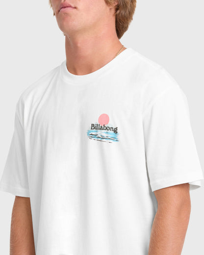 Billabong Men's Lounge Premium Short Sleeve Knit Graphic T-Shirt - Off White