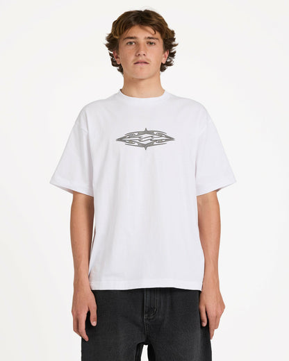 Billabong Men's Tribal Diamonds Short Sleeve Knit T-Shirt - White