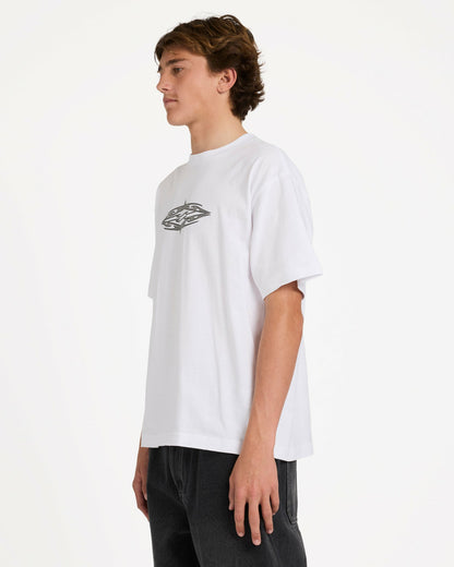 Billabong Men's Tribal Diamonds Short Sleeve Knit T-Shirt - White