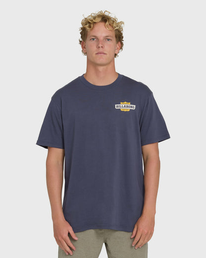 Billabong Men's Walled Premium Short Sleeve Knit T-Shirt - Graystone