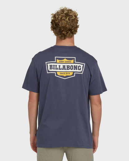 Billabong Men's Walled Premium Short Sleeve Knit T-Shirt - Graystone