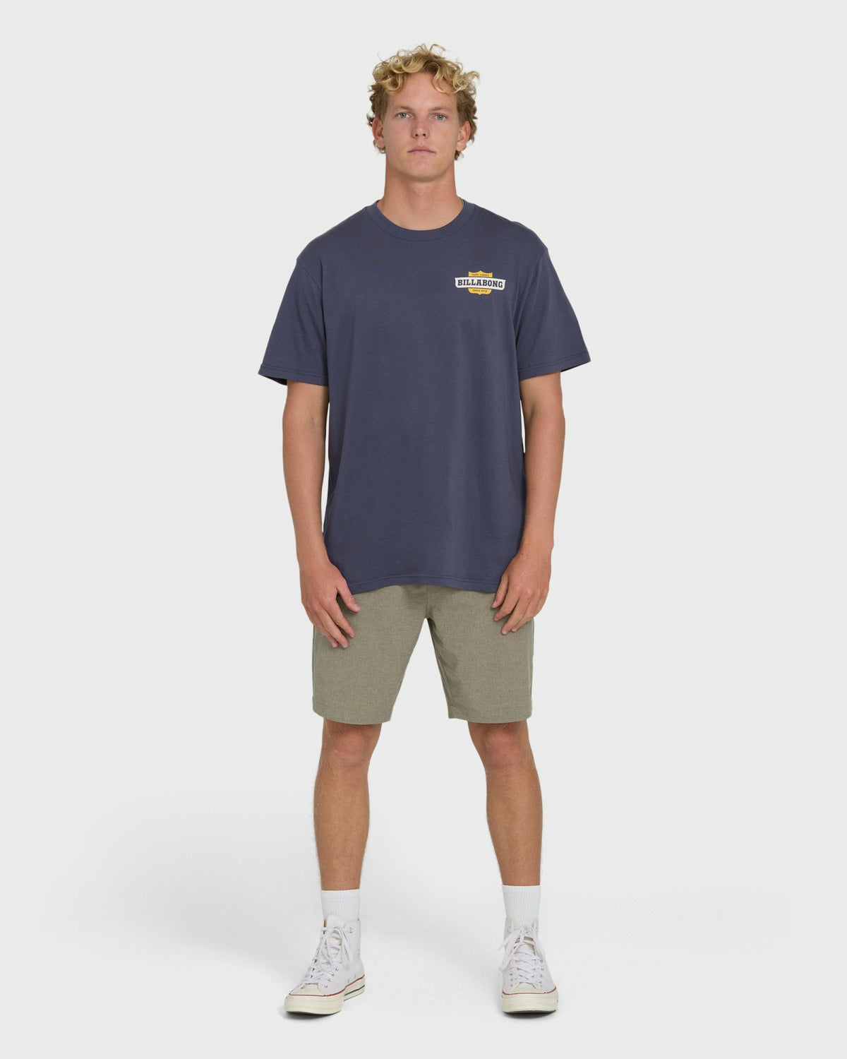 Billabong Men's Walled Premium Short Sleeve Knit T-Shirt - Graystone