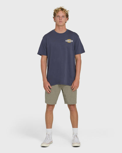 Billabong Men's Walled Premium Short Sleeve Knit T-Shirt - Graystone