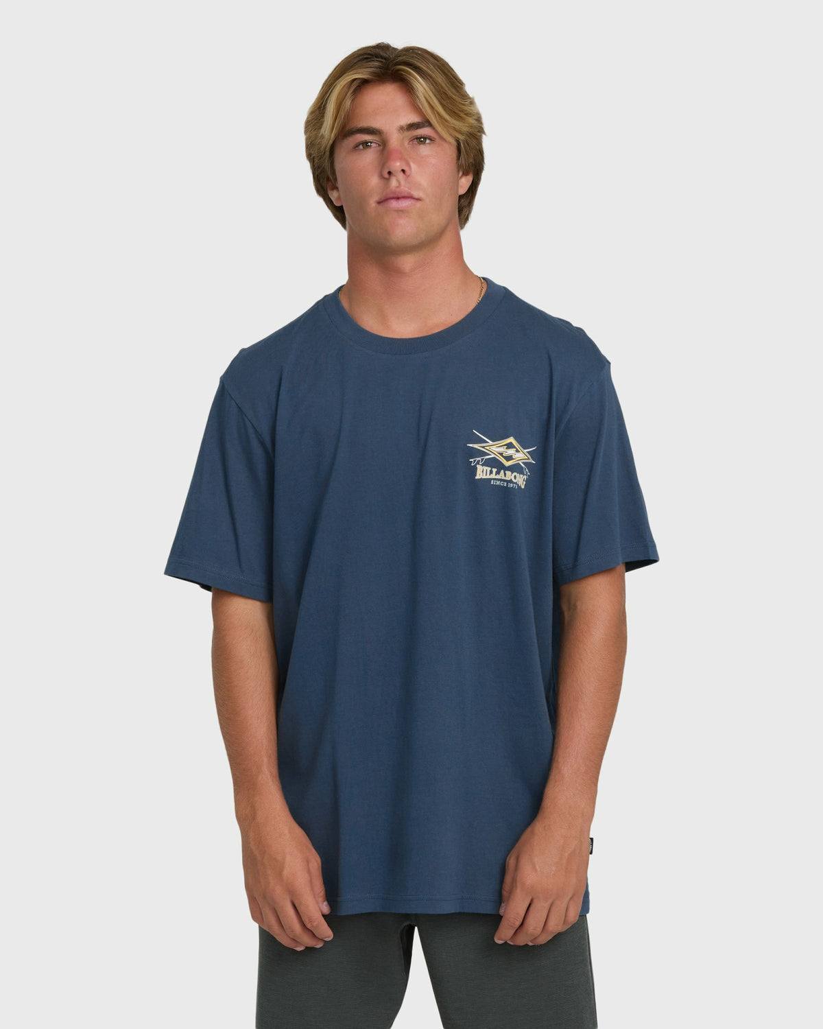 Billabong Men's Crossboards Premium Short Sleeve Knit T-Shirt - Dark Denim