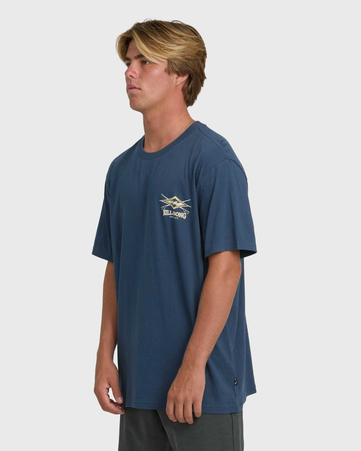 Billabong Men's Crossboards Premium Short Sleeve Knit T-Shirt - Dark Denim
