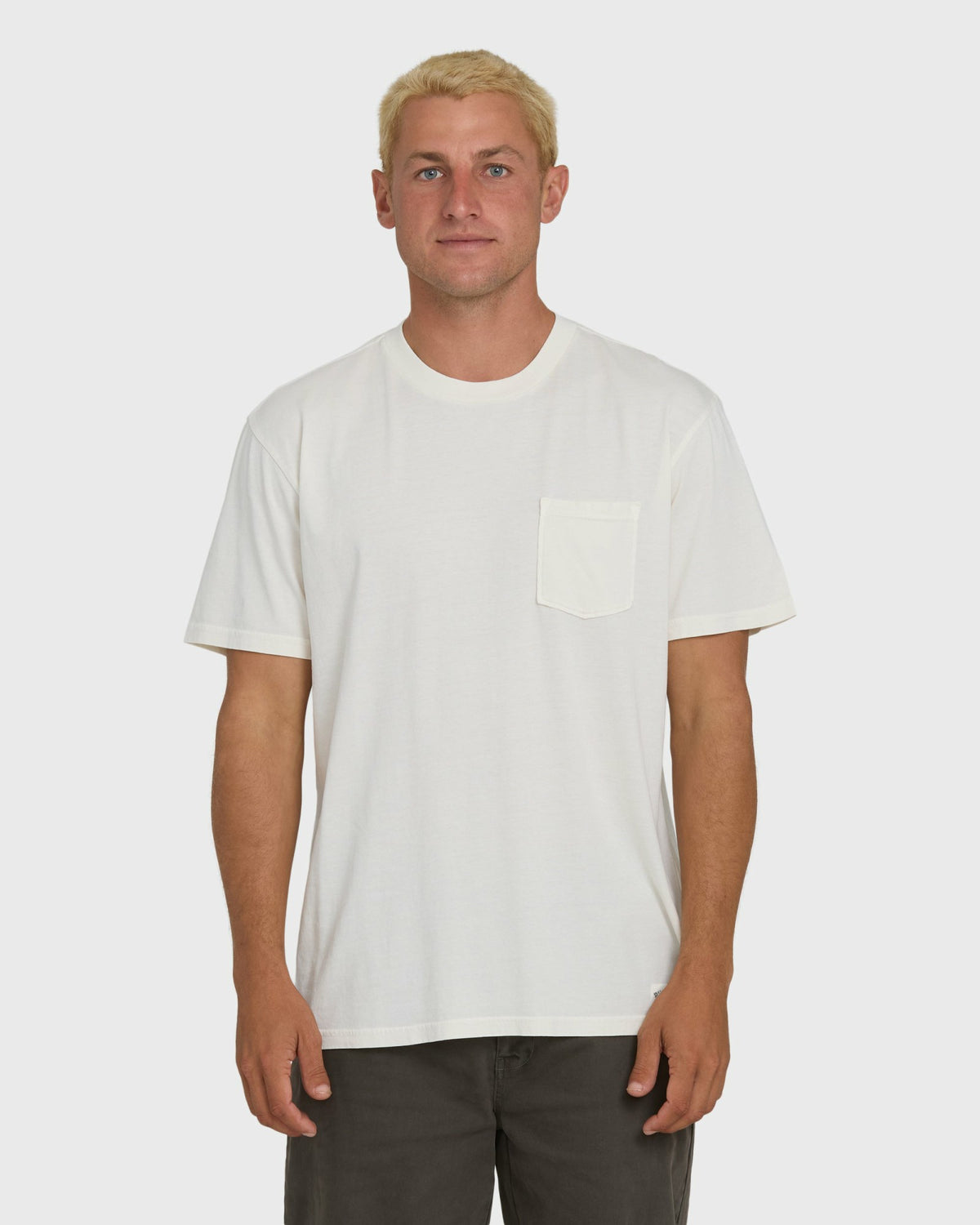 Billabong Men's Essential Wave Washed Premium Short Sleeve Pocket Tee - Off White
