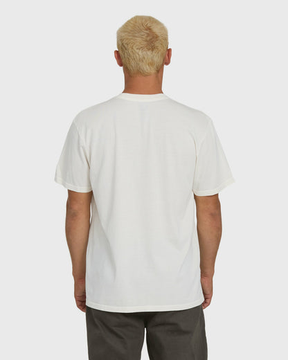 Billabong Men's Essential Wave Washed Premium Short Sleeve Pocket Tee - Off White