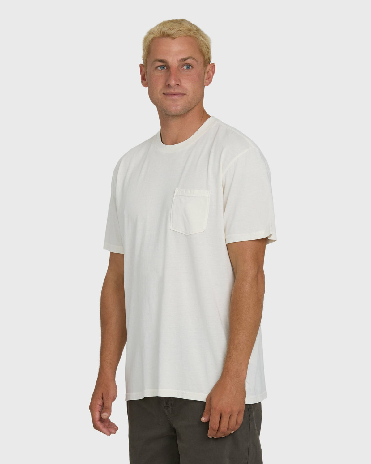 Billabong Men's Essential Wave Washed Premium Short Sleeve Pocket Tee - Off White