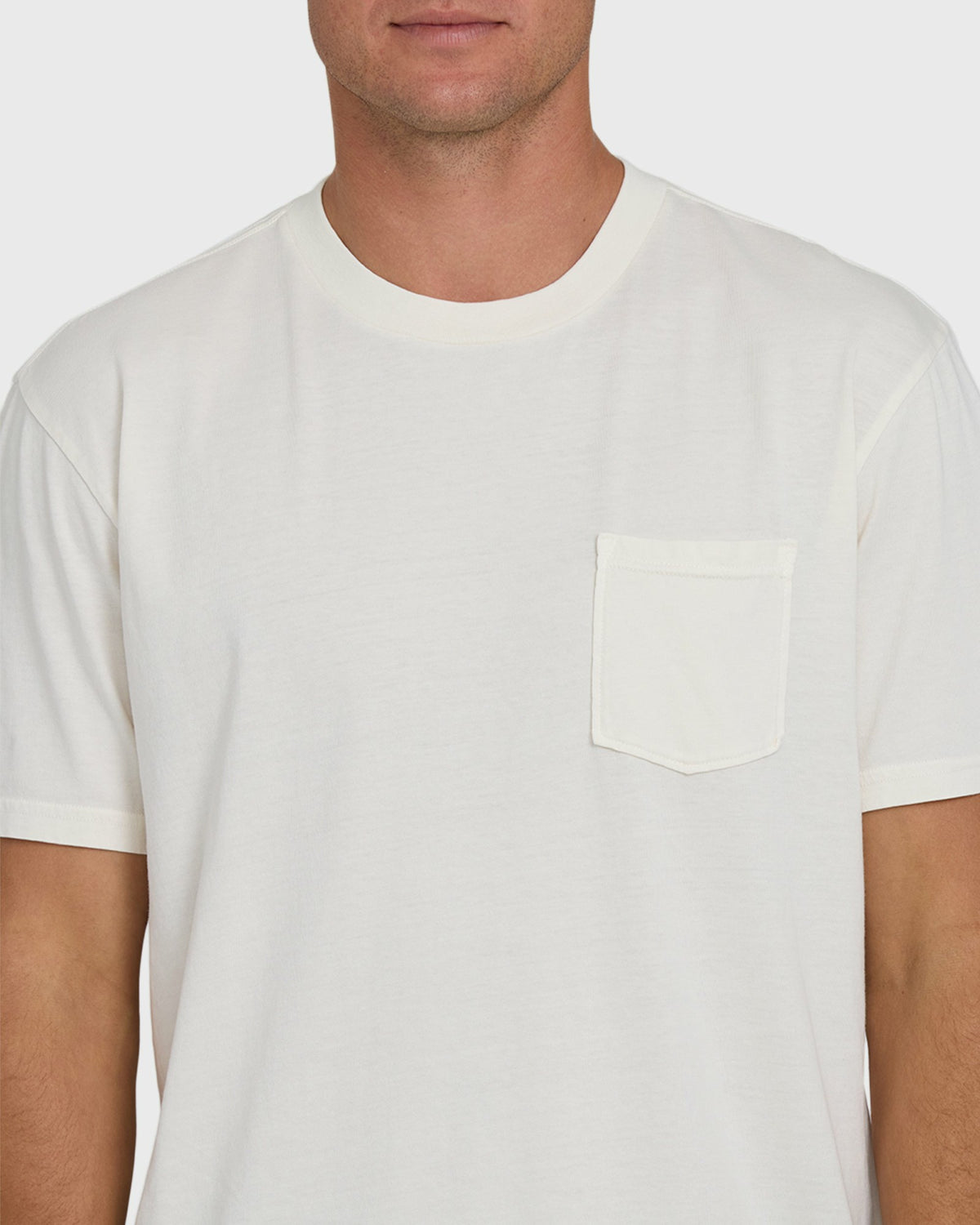 Billabong Men's Essential Wave Washed Premium Short Sleeve Pocket Tee - Off White