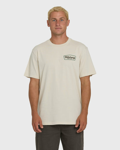 Billabong Men's Off Duty Premium Short Sleeve Knit T-Shirt - Oatmeal