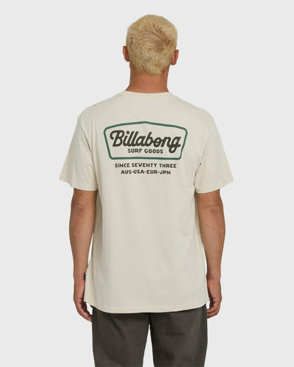 Billabong Men's Off Duty Premium Short Sleeve Knit T-Shirt - Oatmeal