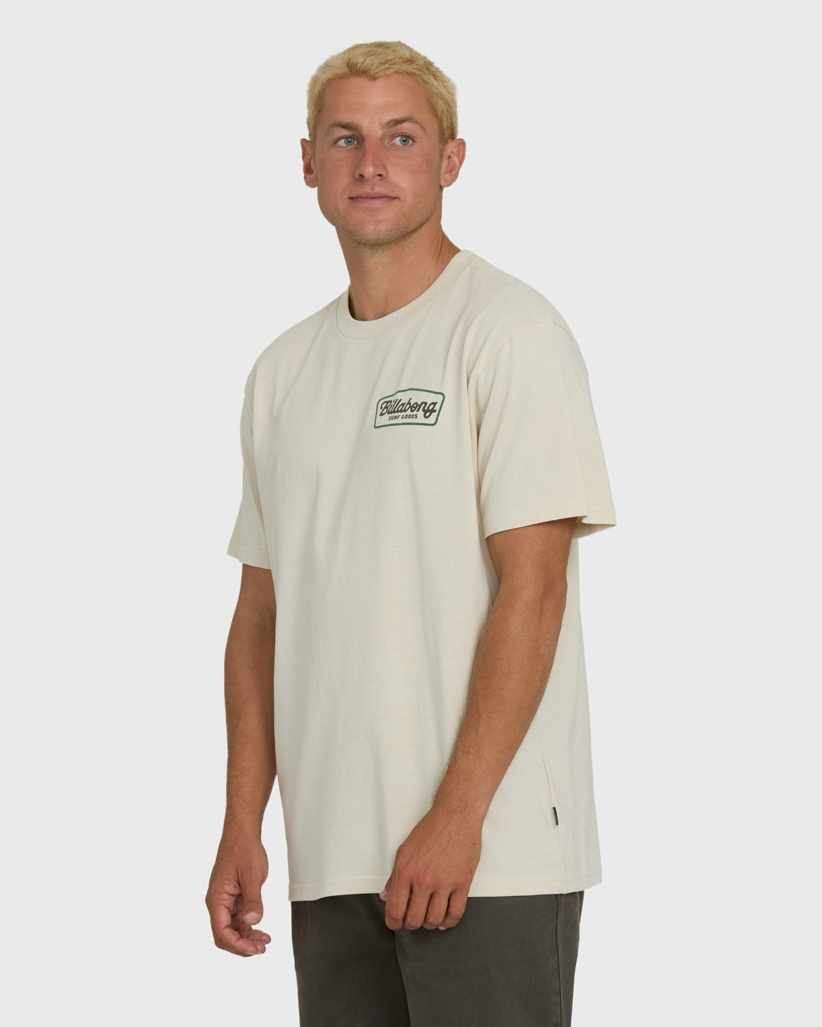 Billabong Men's Off Duty Premium Short Sleeve Knit T-Shirt - Oatmeal