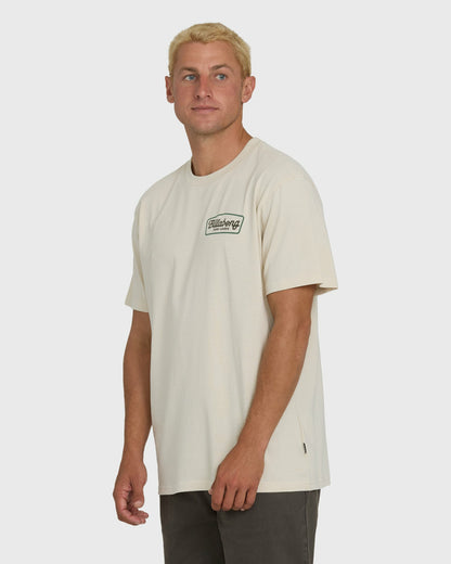 Billabong Men's Off Duty Premium Short Sleeve Knit T-Shirt - Oatmeal