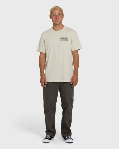 Billabong Men's Off Duty Premium Short Sleeve Knit T-Shirt - Oatmeal