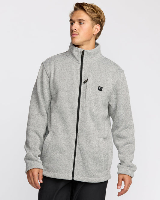 Billabong Men's Boundary Mock Neck Zip Sweatshirt - Grey Htr